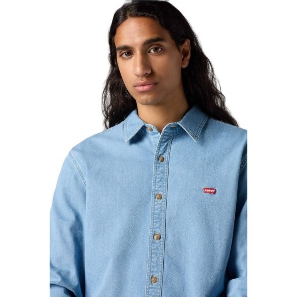 LEVIS LS BATTERY HM SHIRT SLIM - FLAT FINISH 866250065 ΠΟΥΚΑΜΙΣΟ ΑΝΔΡΙΚΟ LIGHT INDIGO