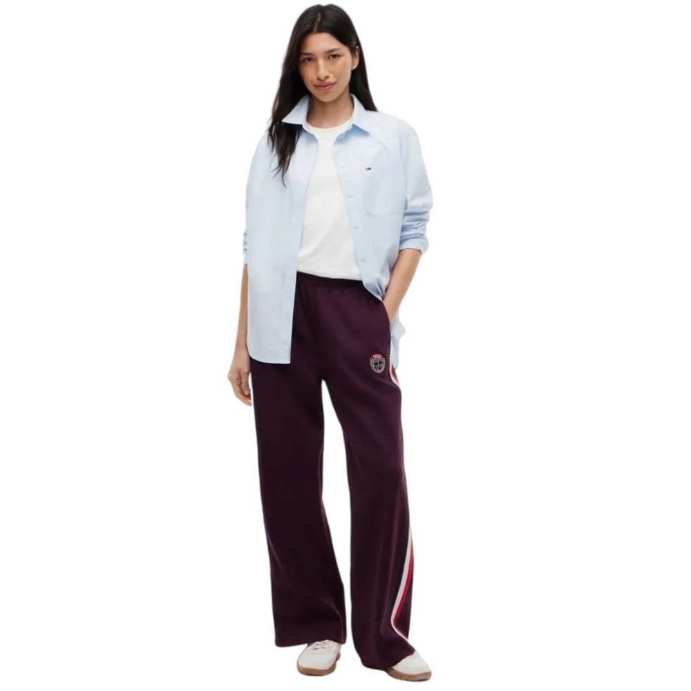 TOMMY JEANS RWB TAPE TRACK PANTS ΦΟΡΜΑ ΠΑΝΤΕΛΟΝΙ ΓΥΝΑΙΚΕΙΟ BERRY