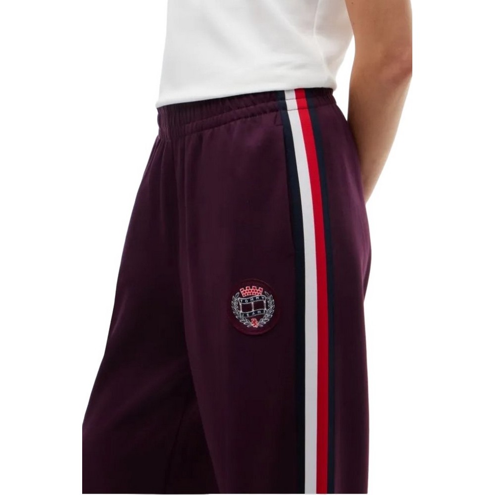 TOMMY JEANS RWB TAPE TRACK PANTS ΦΟΡΜΑ ΠΑΝΤΕΛΟΝΙ ΓΥΝΑΙΚΕΙΟ BERRY