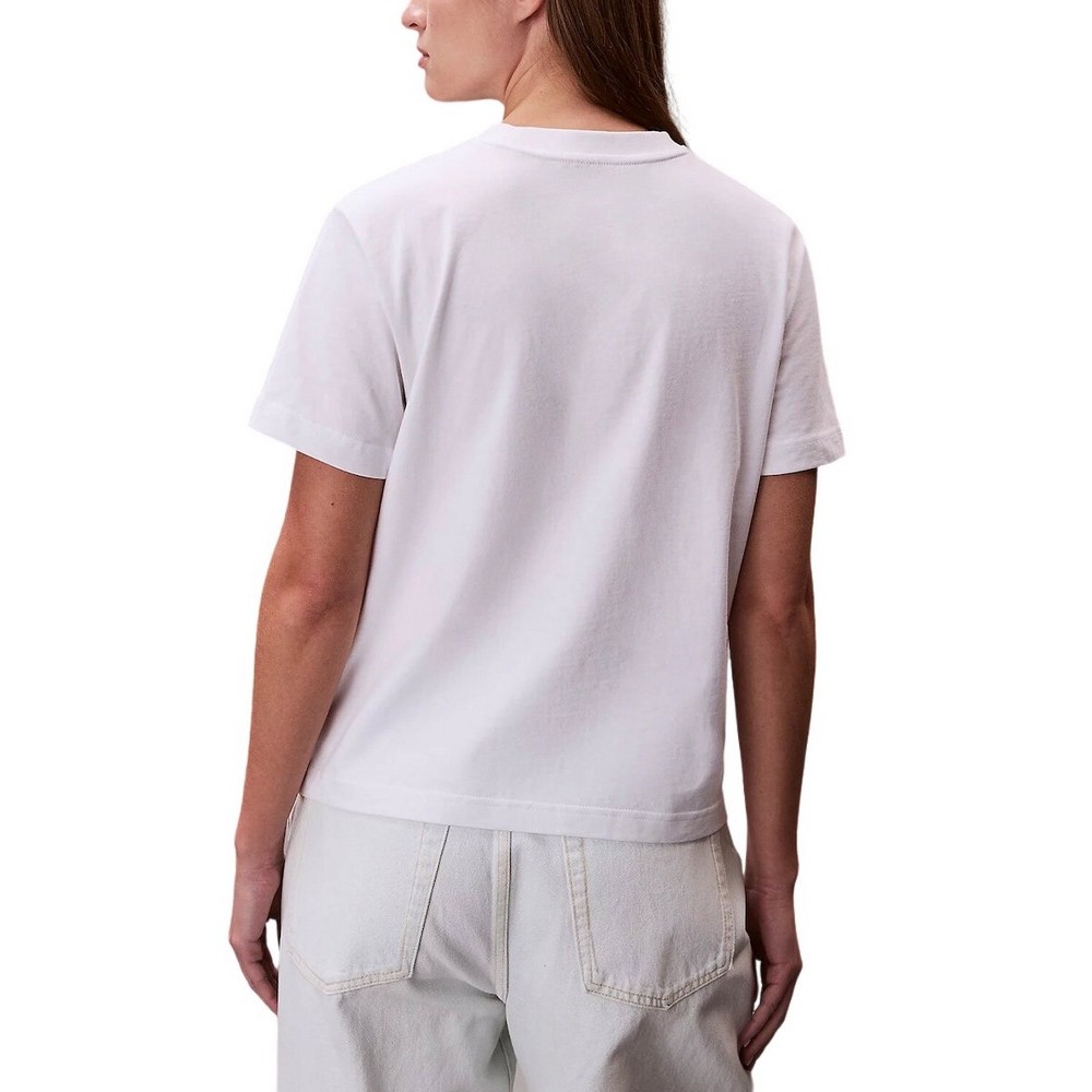 CALVIN KLEIN JEANS HERO CLASSIC MONOLOGO NEW TEC T-SHIRT ΜΠΛΟΥΖΑ ΓΥΝΑΙΚΕΙΑ BRIGHT WHITE