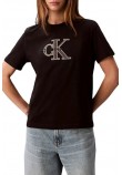 CALVIN KLEIN JEANS HERO CLASSIC MONOLOGO NEW TEC T-SHIRT ΜΠΛΟΥΖΑ ΓΥΝΑΙΚΕΙΑ BLACK