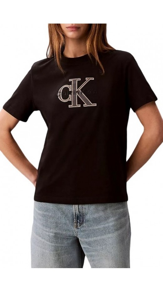 CALVIN KLEIN JEANS HERO CLASSIC MONOLOGO NEW TEC T-SHIRT ΜΠΛΟΥΖΑ ΓΥΝΑΙΚΕΙΑ BLACK