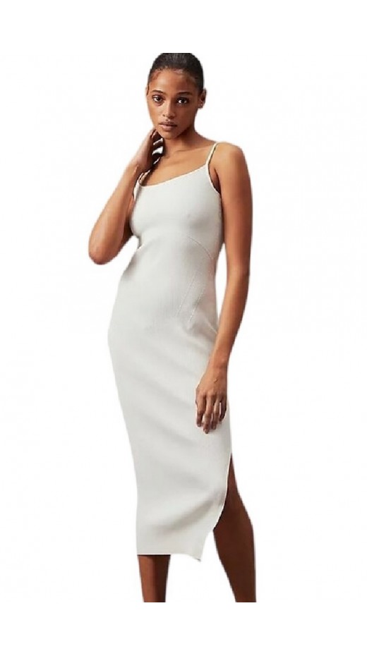CALVIN KLEIN JEANS SCULPTED SWEATER DRESS ΦΟΡΕΜΑ ΓΥΝΑΙΚΕΙΟ IVORY