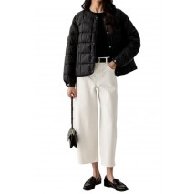 CALVIN KLEIN JEANS COTTON CROPPED BARREL LEG PANTS ΠΑΝΤΕΛΟΝΙ ΓΥΝΑΙΚΕΙΟ OFF WHITE