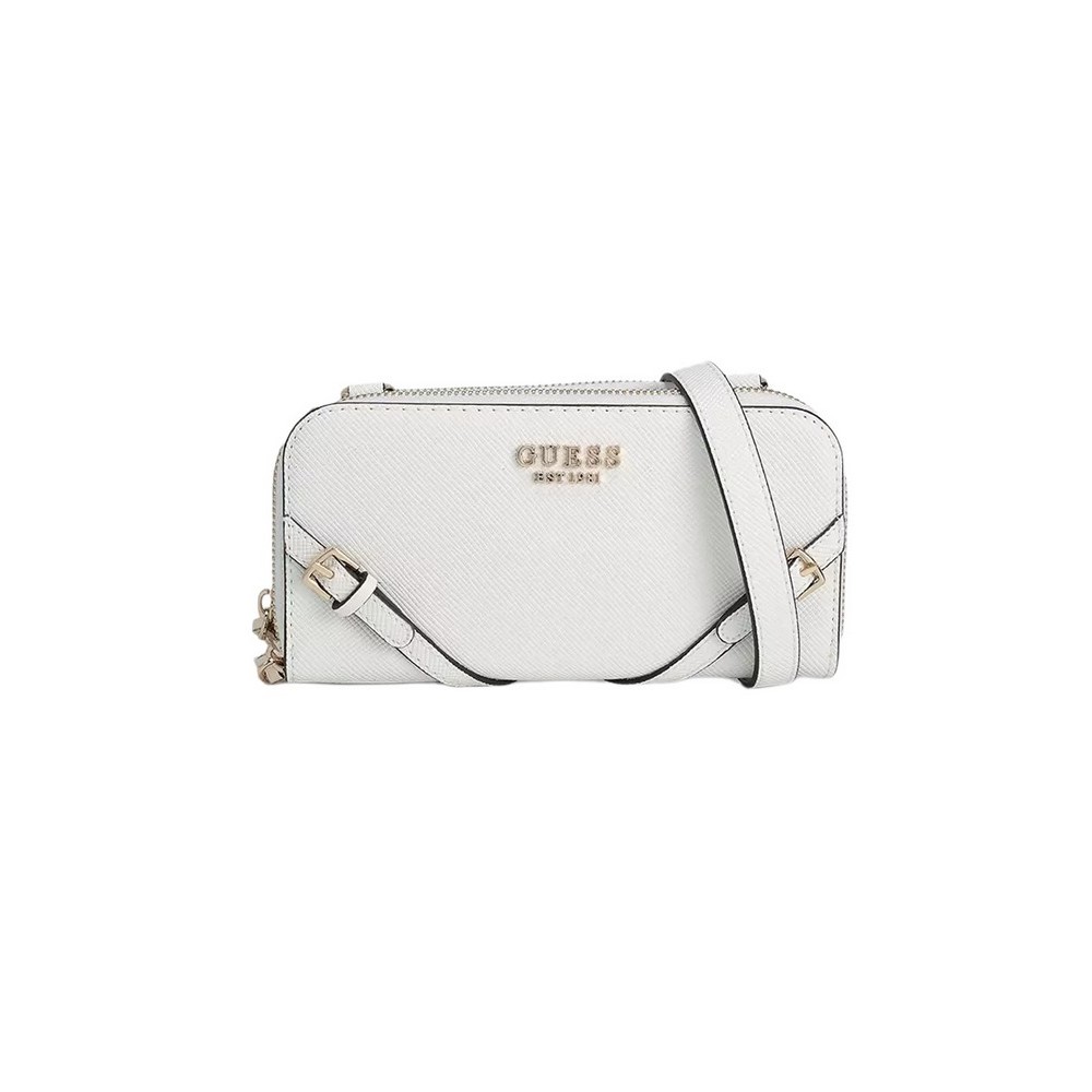 GUESS BRAMINA CROSSBODY ORGANIZER ΤΣΑΝΤΑ ΓΥΝΑΙΚΕΙΑ WHITE