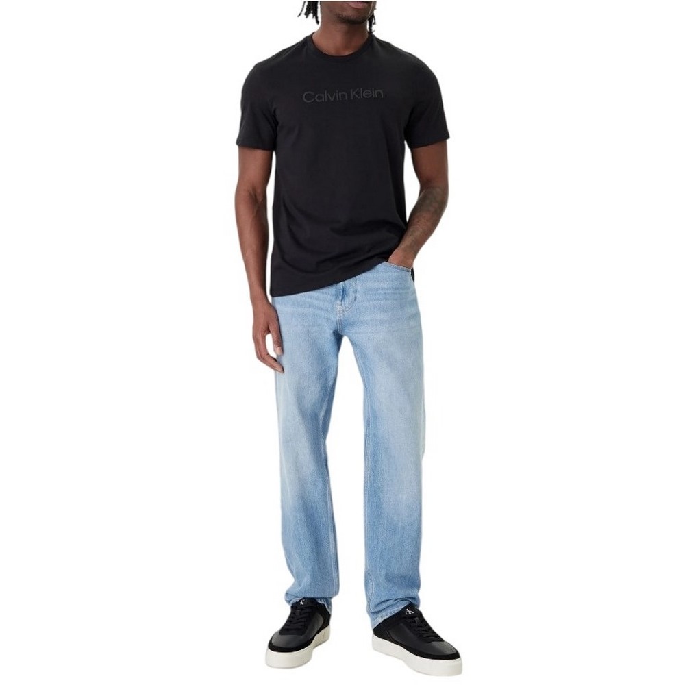 CALVIN KLEIN 30S EU WHOLESALE SPORTSWEAR GRAP T-SHIRT ΜΠΛΟΥΖΑ ΑΝΔΡΙΚΗ BLACK