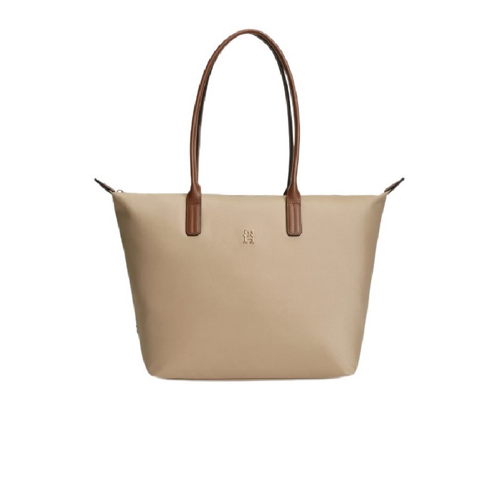 TOMMY HILFIGER POPETTE TOTE ΤΣΑΝΤΑ ΓΥΝΑΙΚΕΙΑ BEIGE