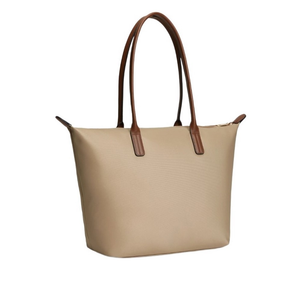 TOMMY HILFIGER POPETTE TOTE ΤΣΑΝΤΑ ΓΥΝΑΙΚΕΙΑ BEIGE