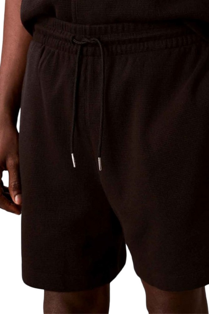 CALVIN KLEIN JEANS HD COTTON WAFFLE SHORT ΒΕΡΜΟΥΔΑ ΑΝΔΡΙΚΗ BLACK