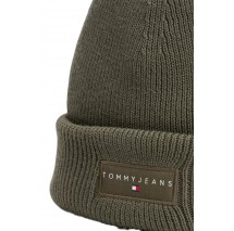 TOMMY JEANS  LINEAR BEANIE ΣΚΟΥΦΟΣ ΑΝΔΡΙΚΟΣ KHAKI