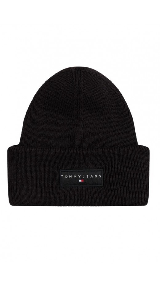 TOMMY JEANS  LINEAR BEANIE ΣΚΟΥΦΟΣ ΑΝΔΡΙΚΟΣ BLACK
