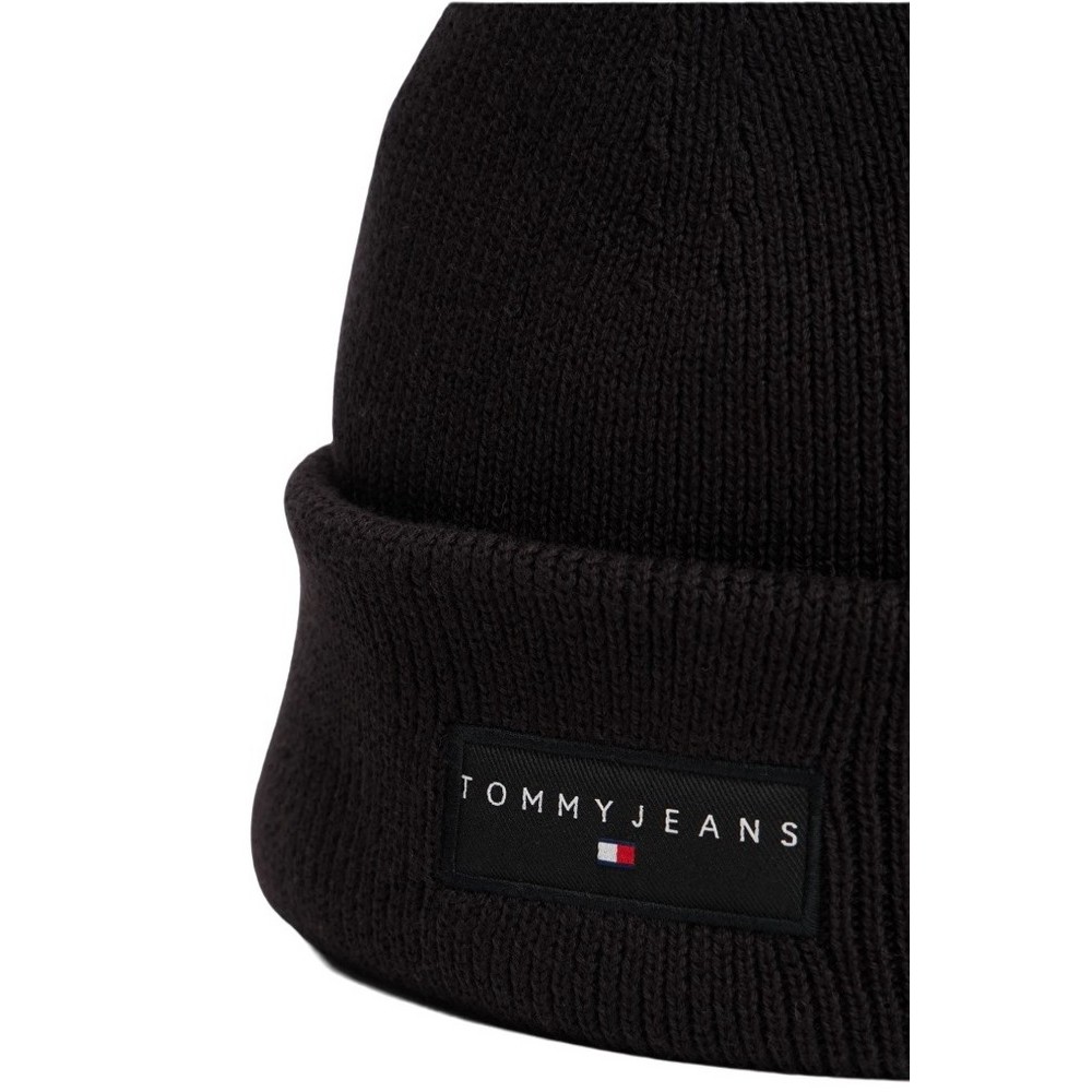 TOMMY JEANS  LINEAR BEANIE ΣΚΟΥΦΟΣ ΑΝΔΡΙΚΟΣ BLACK