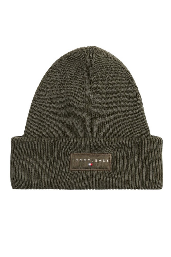 TOMMY JEANS  LINEAR BEANIE ΣΚΟΥΦΟΣ ΑΝΔΡΙΚΟΣ KHAKI