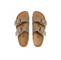 BIRKENSTOCK S26 LEATHER ARIZONA LEOI NARROW CORE ESSENTIAL ΠΑΝΤΟΦΛΑ UNISEX TAUPE