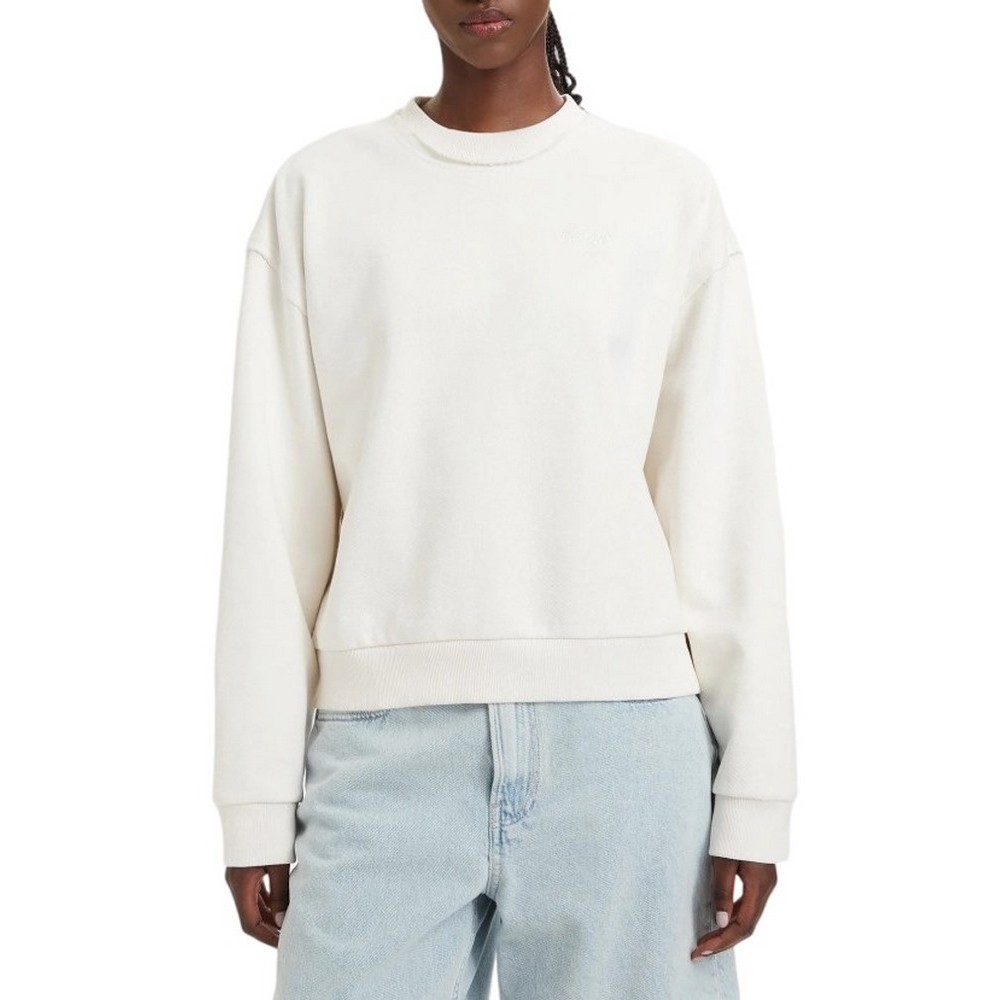 HUGO BOSS DISMOOLIE JERSEY SWEATSHIRT ΜΠΛΟΥΖΑ ΦΟΥΤΕΡ ΓΥΝΑΙΚΕΙΑ OFF WHITE