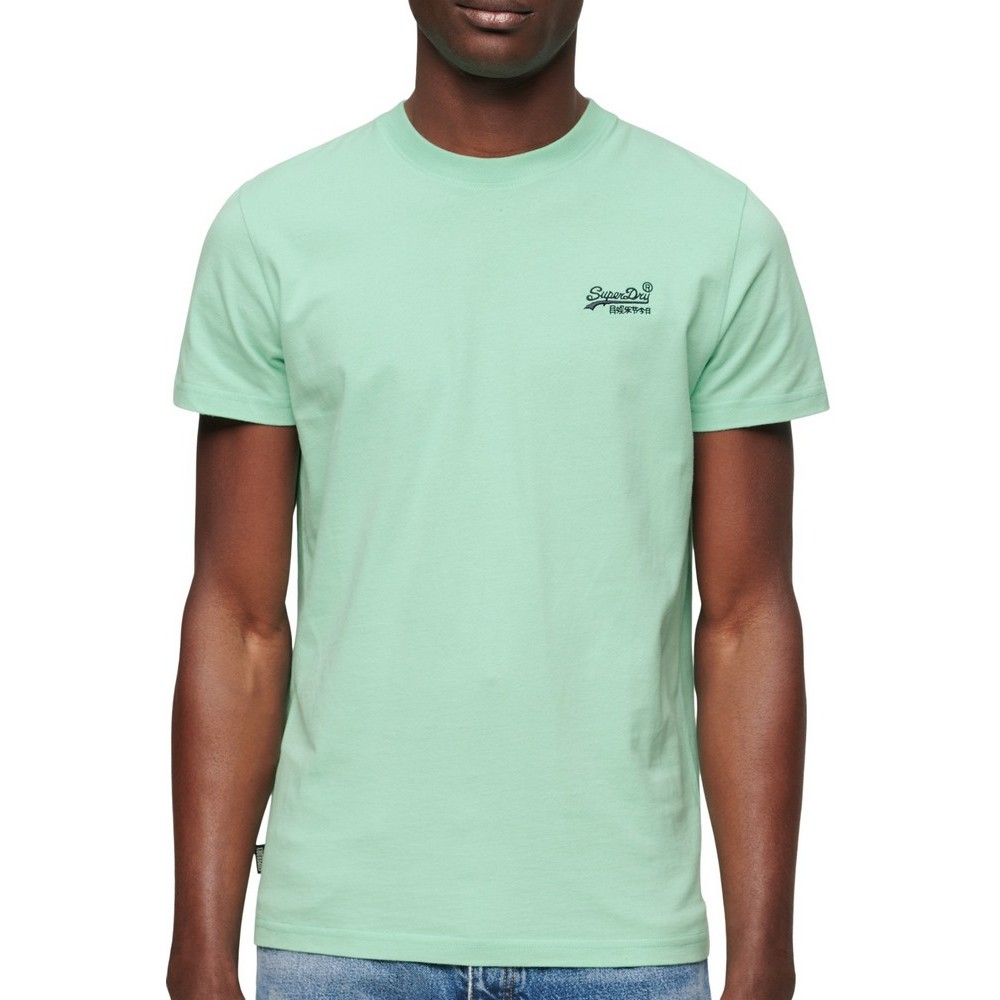 SUPERDRY ESSENTIAL LOGO EMB T-SHIRT ΜΠΛΟΥΖΑ ΑΝΔΡΙΚΗ MINT