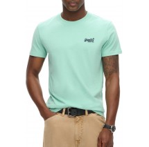 SUPERDRY ESSENTIAL LOGO EMB T-SHIRT ΜΠΛΟΥΖΑ ΑΝΔΡΙΚΗ MINT