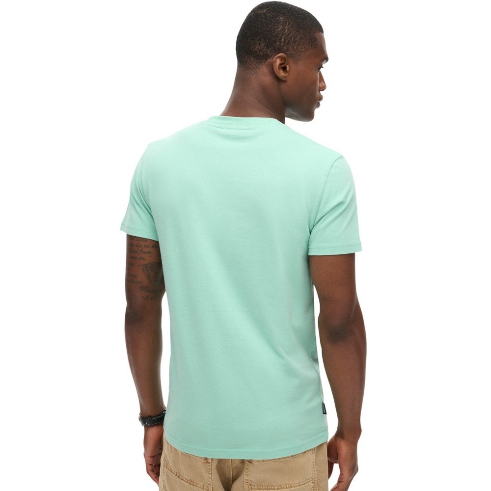 SUPERDRY ESSENTIAL LOGO EMB T-SHIRT ΜΠΛΟΥΖΑ ΑΝΔΡΙΚΗ MINT