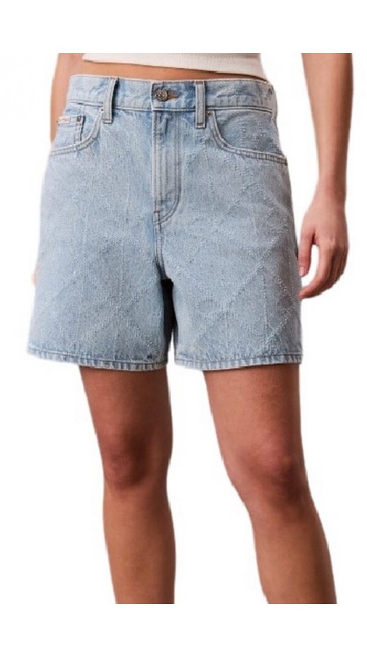 CALVIN KLEIN JEANS 90S 6 IN SHORT NEEDLEPUNCH CK TR ΤΖΙΝ ΒΕΡΜΟΥΔΑ ΓΥΝΑΙΚΕΙΑ LIGHT DENIM