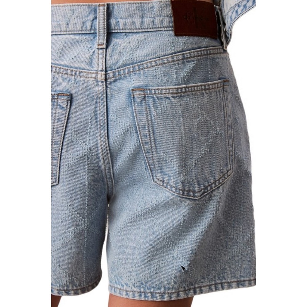 CALVIN KLEIN JEANS 90S 6 IN SHORT NEEDLEPUNCH CK TR ΤΖΙΝ ΒΕΡΜΟΥΔΑ ΓΥΝΑΙΚΕΙΑ LIGHT DENIM