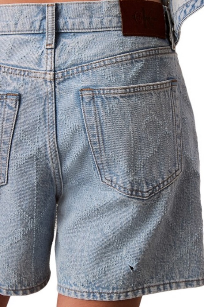 CALVIN KLEIN JEANS 90S 6 IN SHORT NEEDLEPUNCH CK TR ΤΖΙΝ ΒΕΡΜΟΥΔΑ ΓΥΝΑΙΚΕΙΑ LIGHT DENIM