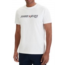 TOMMY JEANS REG VINTAGE LA T-SHIRT ΜΠΛΟΥΖΑ ΑΝΔΡΙΚΗ ECRU