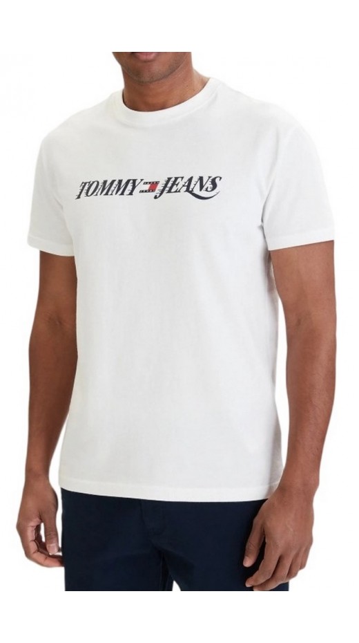TOMMY JEANS REG VINTAGE LA T-SHIRT ΜΠΛΟΥΖΑ ΑΝΔΡΙΚΗ ECRU