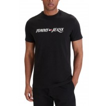 TOMMY JEANS REG VINTAGE LA T-SHIRT ΜΠΛΟΥΖΑ ΑΝΔΡΙΚΗ BLACK