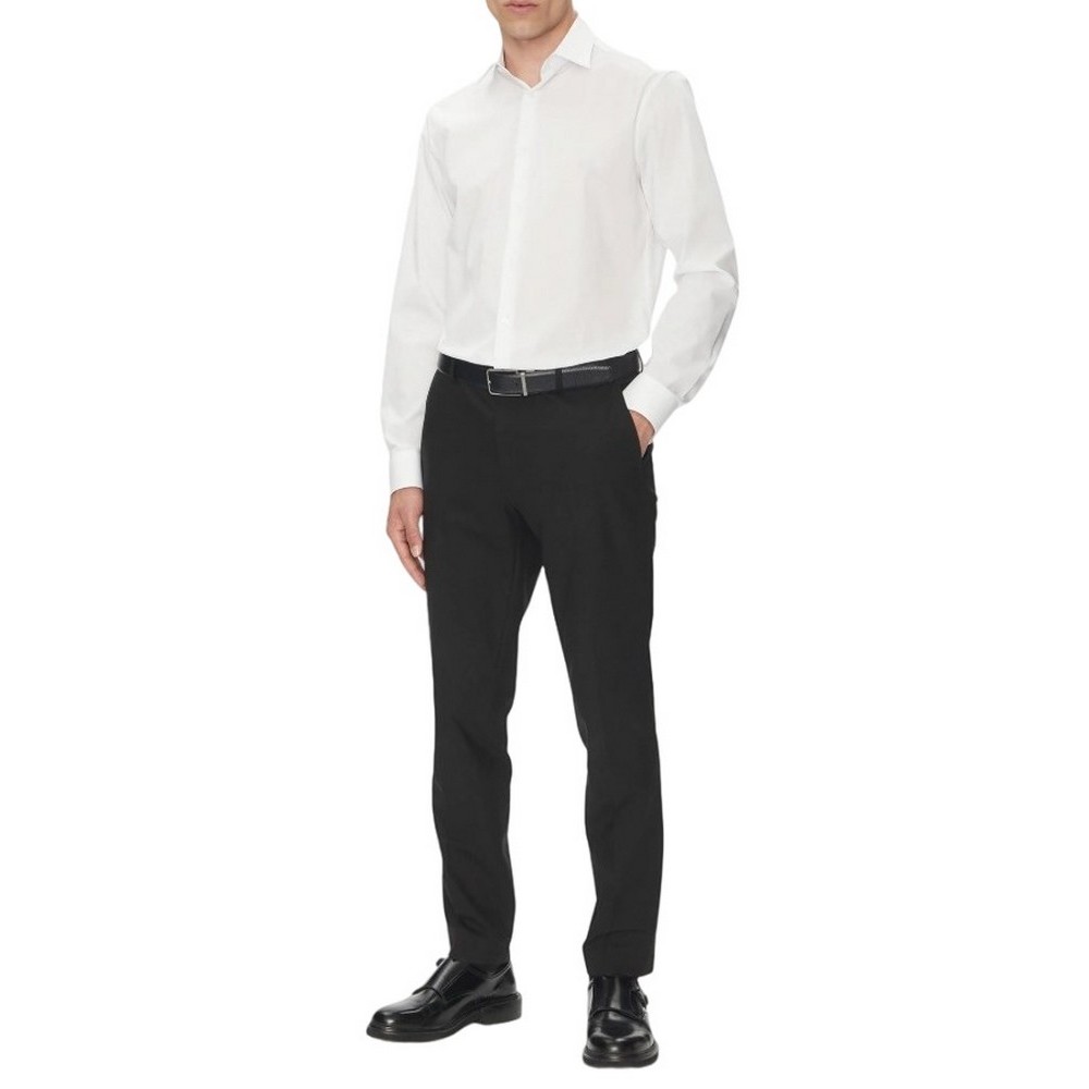 CALVIN KLEIN REG ESNTL POPLIN NOS STR SLD ΠΟΥΚΑΜΙΣΟ ΑΝΔΡΙΚΟ WHITE
