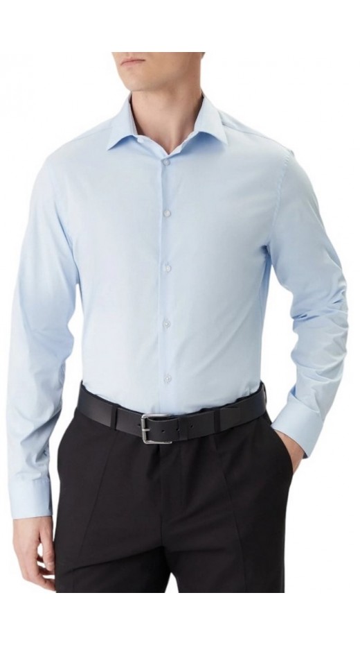 CALVIN KLEIN REG ESNTL POPLIN NOS STR SLD ΠΟΥΚΑΜΙΣΟ ΑΝΔΡΙΚΟ CIEL