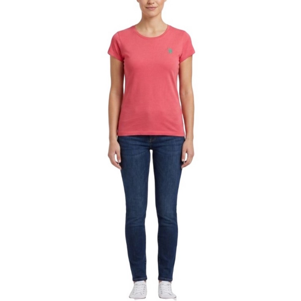 U.S.POLO ASSN LUCY 000270 CH3D SS T-SHIRT ΜΠΛΟΥΖΑ ΓΥΝΑΙΚΕΙΑ PINK