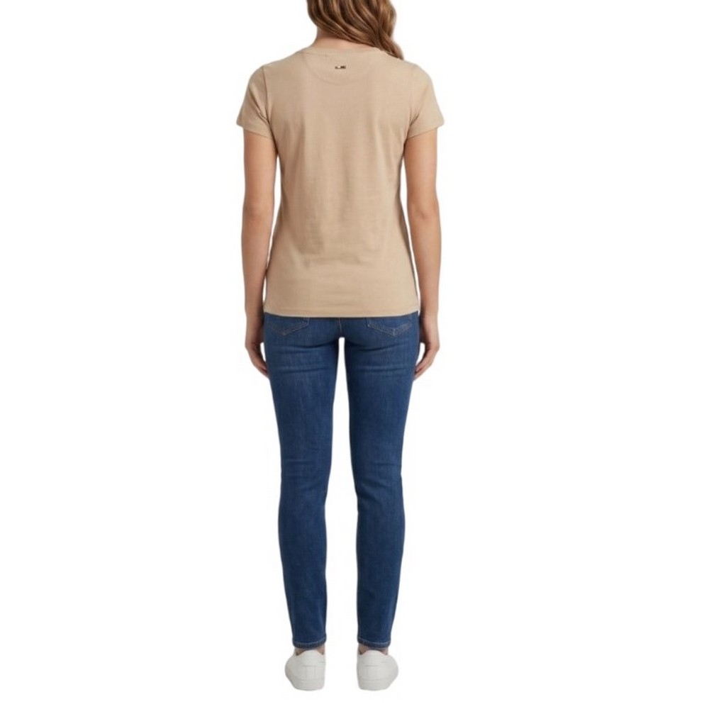 U.S.POLO ASSN LUCY 000270 CH3D SS T-SHIRT ΜΠΛΟΥΖΑ ΓΥΝΑΙΚΕΙΑ BEIGE