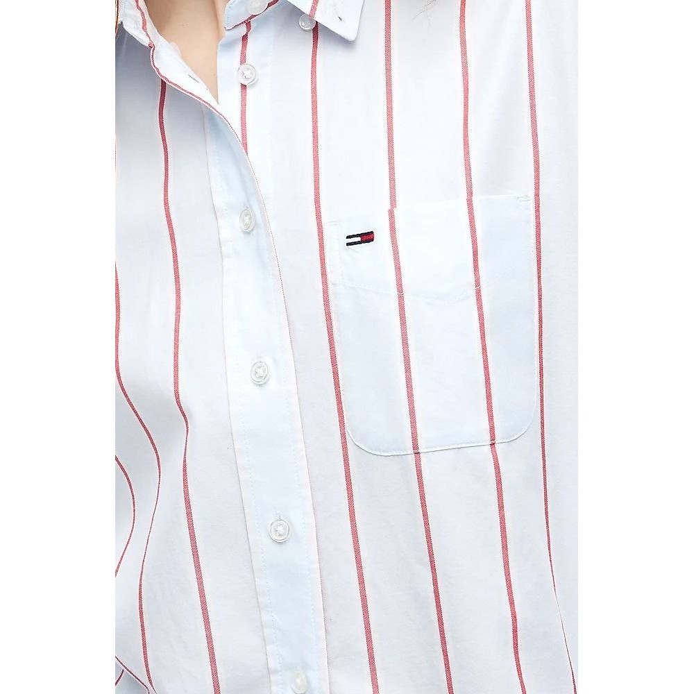 TOMMY JEANS RLX CROP SHIRT ΠΟΥΚΑΜΙΣΟ ΓΥΝΑΙΚΕΙΟ CIEL