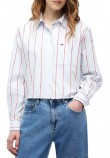 TOMMY JEANS RLX CROP SHIRT ΠΟΥΚΑΜΙΣΟ ΓΥΝΑΙΚΕΙΟ CIEL