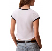 CALVIN KLEIN JEANS MONOLOGO SCOOP NK BABY T-SHIRT ΜΠΛΟΥΖΑ ΓΥΝΑΙΚΕΙΑ OFF WHITE