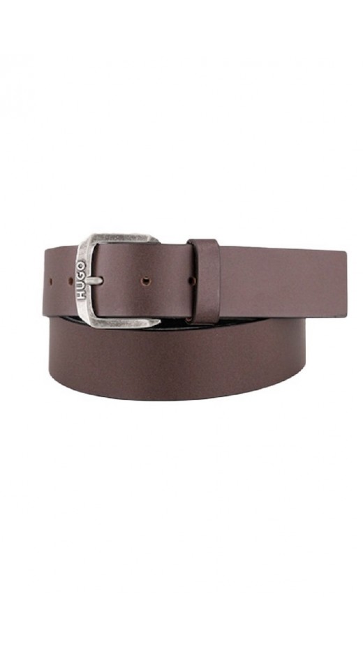 HUGO BOSS BERKER CASUAL BELT ΖΩΝΗ ΑΝΔΡΙΚΗ DARK BROWN