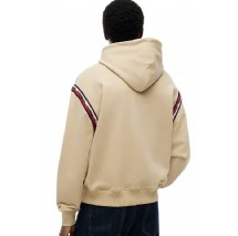 TOMMY JEANS RLX TAPE HOODIE ΦΟΥΤΕΡ ΜΠΛΟΥΖΑ ΑΝΔΡΙΚΗ BEIGE