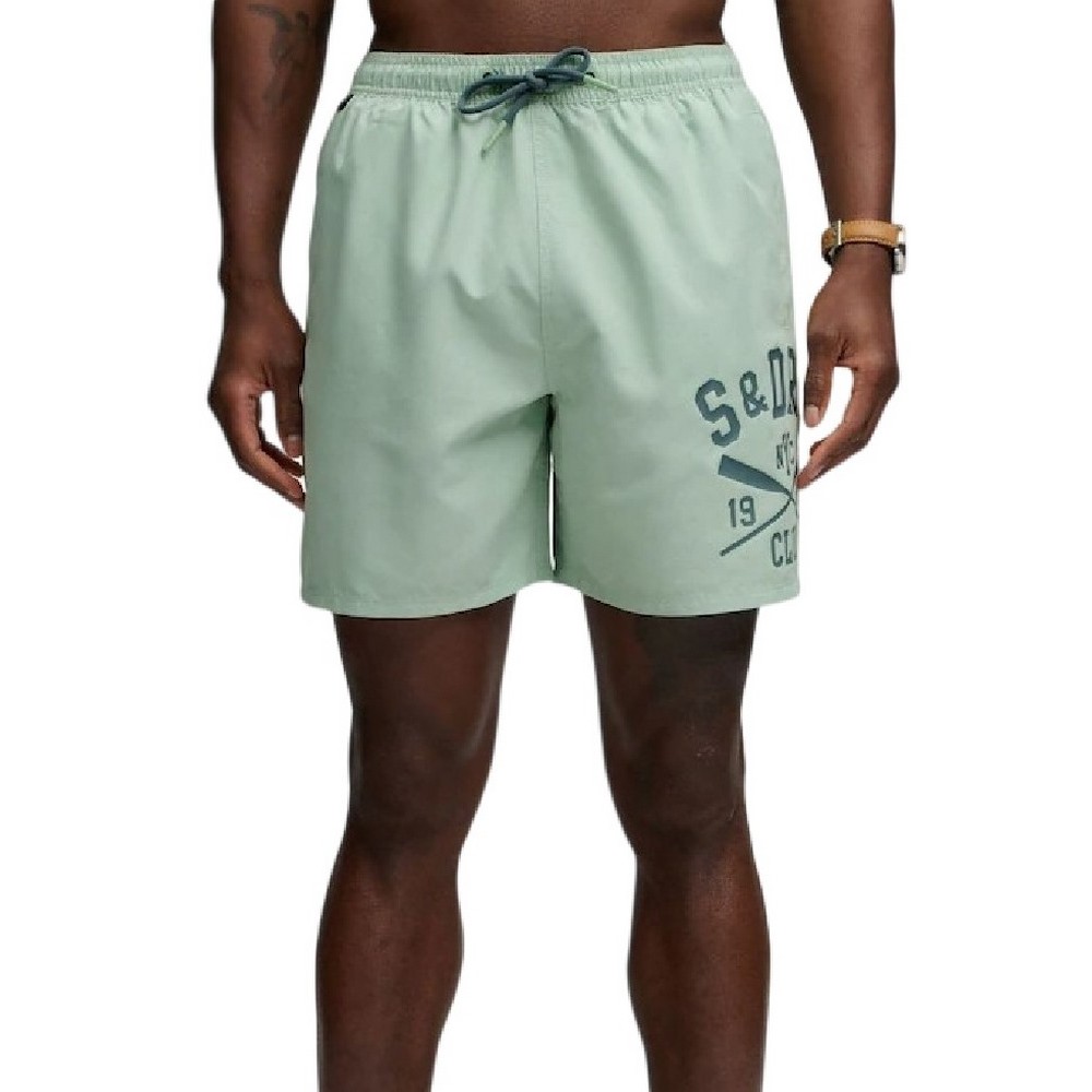 SUPERDRY D3 SDSW PRINTED LOGO 16 SWIM SHORT ΜΑΓΙΟ ΑΝΔΡΙΚΟ MINT