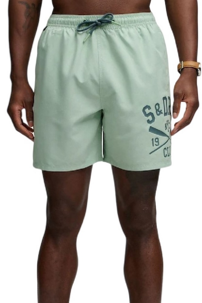 SUPERDRY D3 SDSW PRINTED LOGO 16 SWIM SHORT ΜΑΓΙΟ ΑΝΔΡΙΚΟ MINT