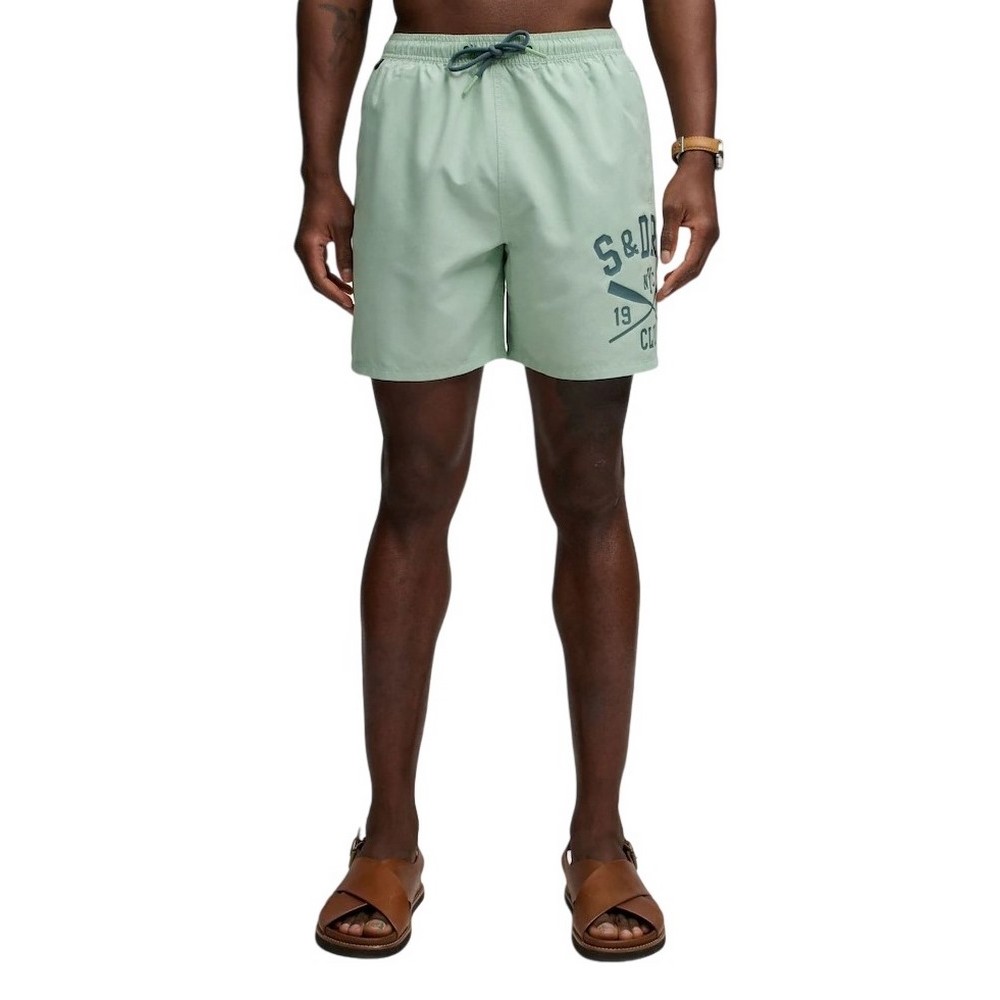 SUPERDRY D3 SDSW PRINTED LOGO 16 SWIM SHORT ΜΑΓΙΟ ΑΝΔΡΙΚΟ MINT