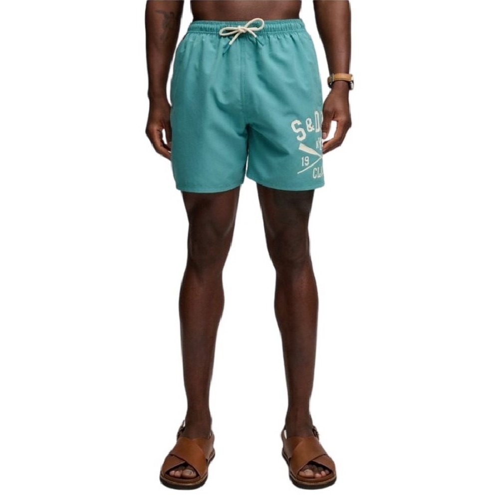 SUPERDRY D3 SDSW PRINTED LOGO 16 SWIM SHORT ΜΑΓΙΟ ΑΝΔΡΙΚΟ VERAMAN