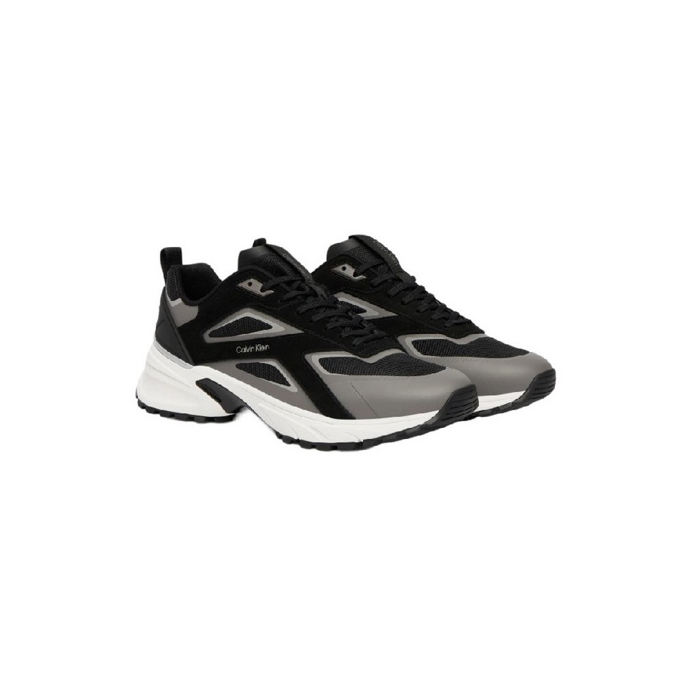 CALVIN KLEIN HIKE RUNNER CK STRIPE MIX NY-SU ΠΑΠΟΥΤΣΙ ΑΝΔΡΙΚΟ BLACK/GREY
