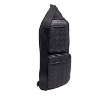 TOMMY HILFIGER MODERN MONOGRAM SLING BAG ΤΣΑΝΤΑ ΑΝΔΡΙΚΗ BLACK