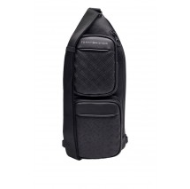 TOMMY HILFIGER MODERN MONOGRAM SLING BAG ΤΣΑΝΤΑ ΑΝΔΡΙΚΗ BLACK
