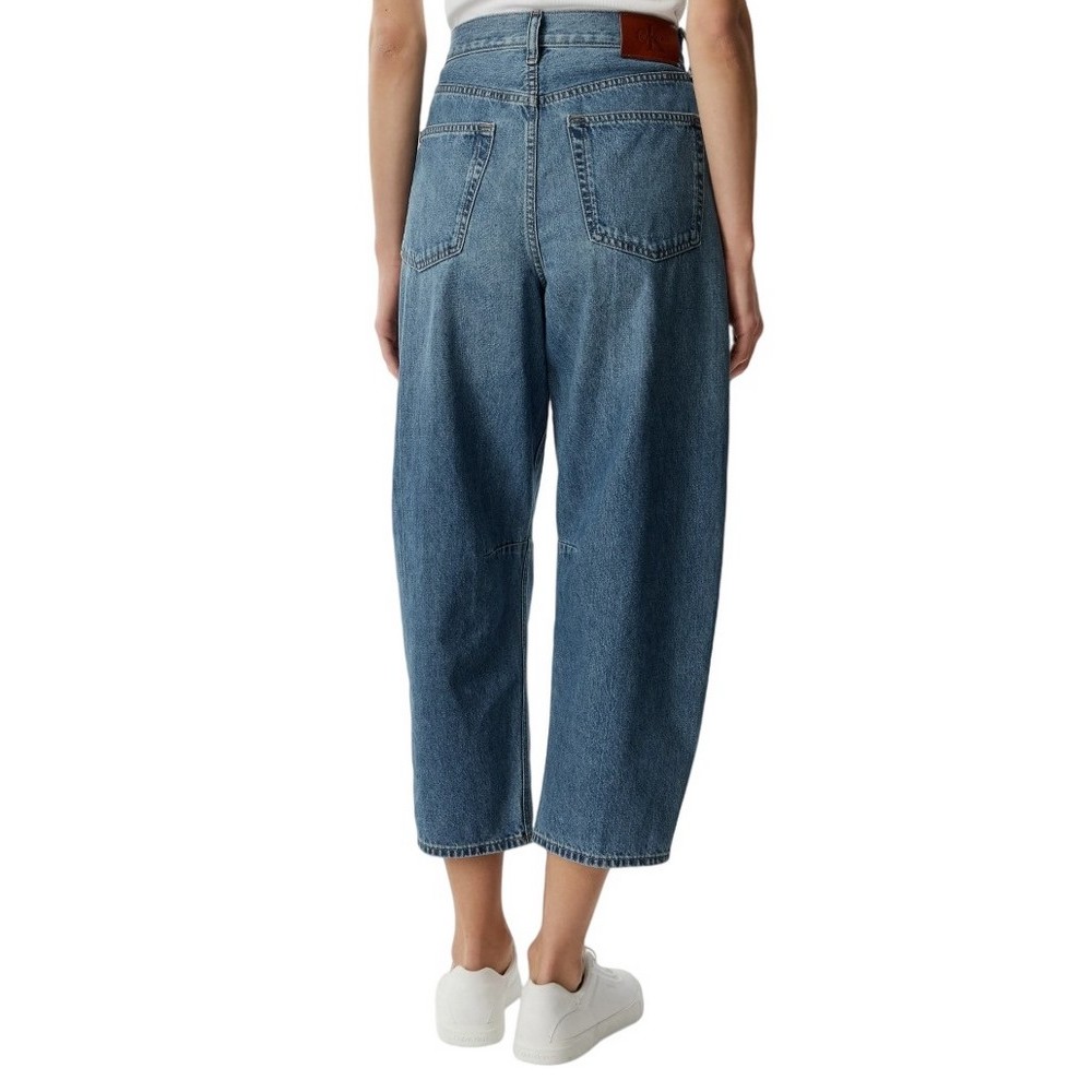CALVIN KLEIN JEANS CROPPED BARREL JEAN TINTED AIRWA ΠΑΝΤΕΛΟΝΙ ΓΥΝΑΙΚΕΙΟ BLUΕ DENIM