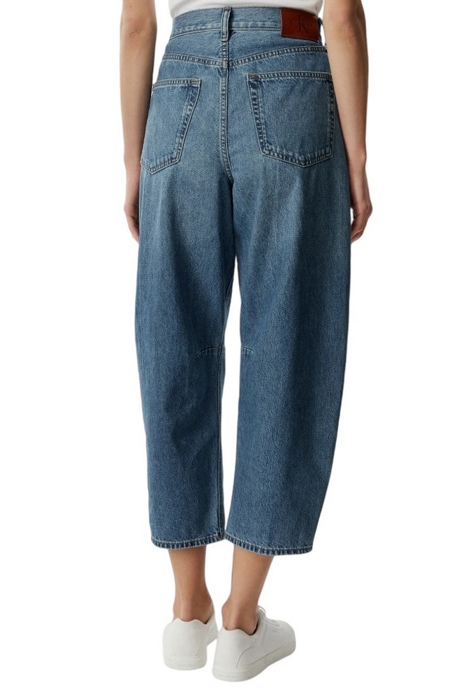 CALVIN KLEIN JEANS CROPPED BARREL JEAN TINTED AIRWA ΠΑΝΤΕΛΟΝΙ ΓΥΝΑΙΚΕΙΟ BLUΕ DENIM