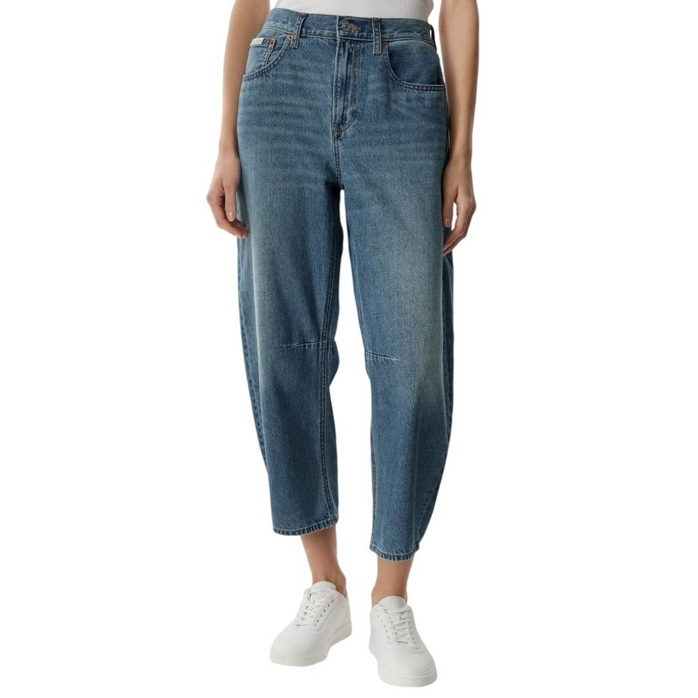 CALVIN KLEIN JEANS CROPPED BARREL JEAN TINTED AIRWA ΠΑΝΤΕΛΟΝΙ ΓΥΝΑΙΚΕΙΟ BLUΕ DENIM