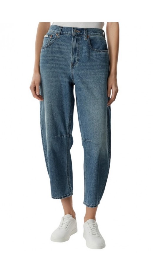 CALVIN KLEIN JEANS CROPPED BARREL JEAN TINTED AIRWA ΠΑΝΤΕΛΟΝΙ ΓΥΝΑΙΚΕΙΟ BLUΕ DENIM