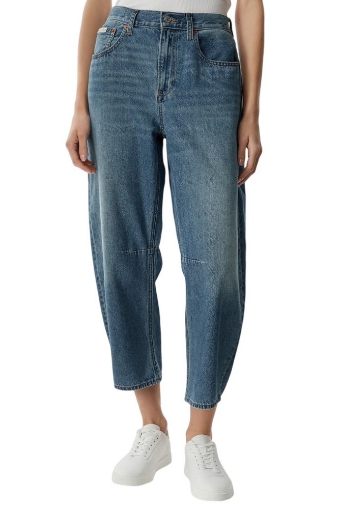 CALVIN KLEIN JEANS CROPPED BARREL JEAN TINTED AIRWA ΠΑΝΤΕΛΟΝΙ ΓΥΝΑΙΚΕΙΟ BLUΕ DENIM