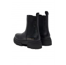 TOMMY HILFIGER LEATHER CHUNKY CHELSEA BOOT ΠΑΠΟΥΤΣΙ ΓΥΝΑΙΚΕΙΟ BLACK